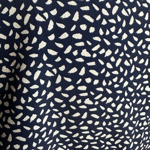 MILEY+MOLLY Surplice Tie Back long sleeve loose fit blouse top. Navy/white Large - Picture 7 of 11